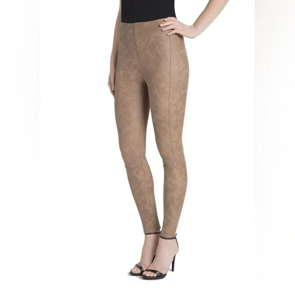 Lysse Vegan Suede Buffed Saddle Tan Pull On Leggings - Picture 3 of 8